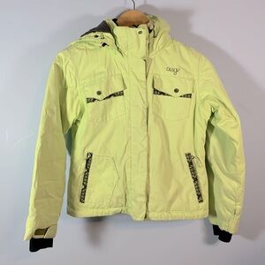 ORAGE girls size 10 mint green ski coat warm winter Y2K